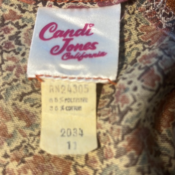 vintage 70sCandi Jones of California maxi dress angel sleeves - Picture 7 of 7